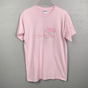 Pink Short Sleeve Rose Jamaica T-Shirt Size Medium